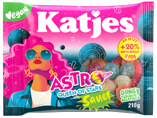 Katjes Astro Queen of Stars Sur 210g Coopers Candy