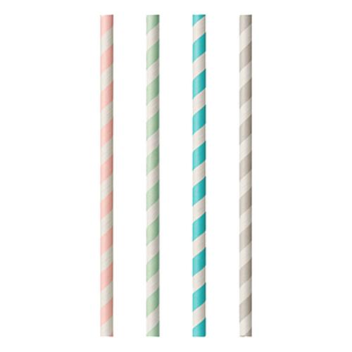 Milkshakesugrör av Papper Flerfärgade Randiga 100-pack Coopers Candy