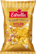 Estrella Chips Brynt Smör Vitlök & Havssalt 175g Coopers Candy