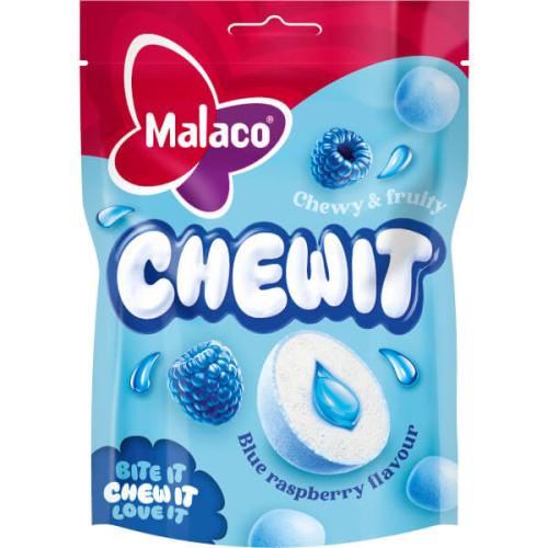Malaco Chewit Blue Raspberry 115g Coopers Candy