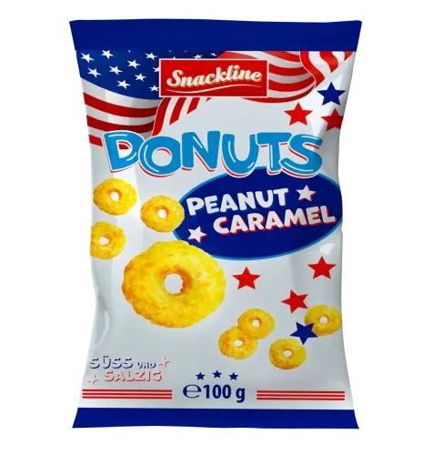 Snackline Donut Rings Caramel-Peanut 100g Coopers Candy