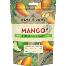 Dave & Jons Torkad Mango Spicy Ginger Lime Twist 100g Coopers Candy
