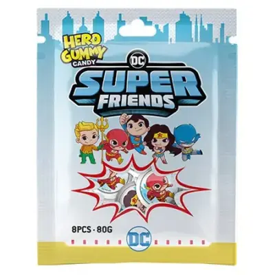 Hero Gummy Candy Gelegodisboll DC Super Friends 80g