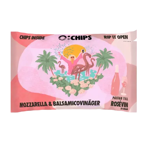 Ö-Chips Rose - Mozarella & Balsamicovinäger 100g Coopers Candy