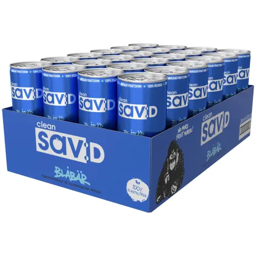 Clean Drink Sav:D - Blåbär 33cl x 24st Coopers Candy