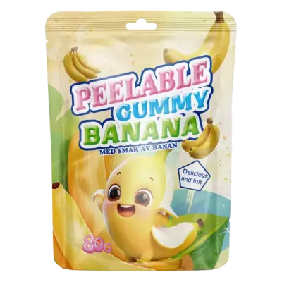 Peelable Gummy Banan 80g
