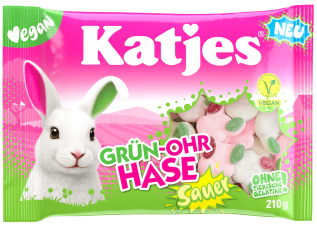 Katjes Gr&ouml;n&ouml;rade Skumharar 210g Coopers Candy