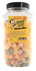 Maxons Stupidly Sour Jar Citrus Mix 3kg Coopers Candy