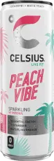 Celsius Peach Vibe 355ml x 24st Coopers Candy