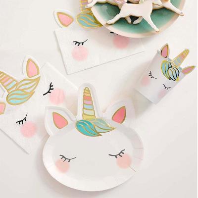 Papperstallrikar Love Unicorns 8-pack