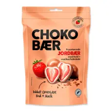 Chokob&aelig;r Jordgubbar med Vit- och Mj&ouml;lkchoklad 90g Coopers Candy