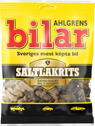 Ahlgrens Bilar Saltlakrits påse 100g x 42st Coopers Candy