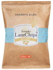 Svenska Lantchips Chips Gr&auml;ddfil & L&ouml;k 200g Coopers Candy