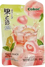 Cokoc Filled Gummies White Peach Flavour 60g Coopers Candy
