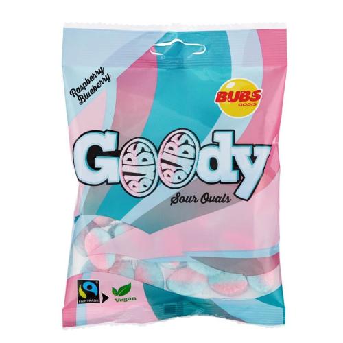 Bubs Goody Sour Ovals 90g x 12st Coopers Candy