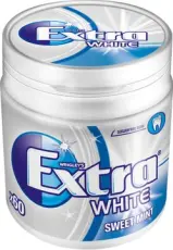Wrigleys Extra Tuggummi White Sweet Mint Burk 84g Coopers Candy