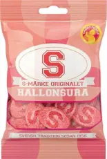 S-M&auml;rke Hallonsura 80g x 18st Coopers Candy