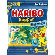 Haribo Nappar Bl&aring; Hallon Citron 80g Coopers Candy