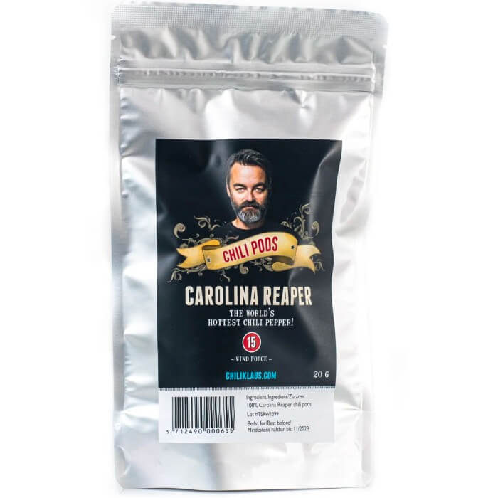 Chili Klaus Carolina Reaper pods 20g