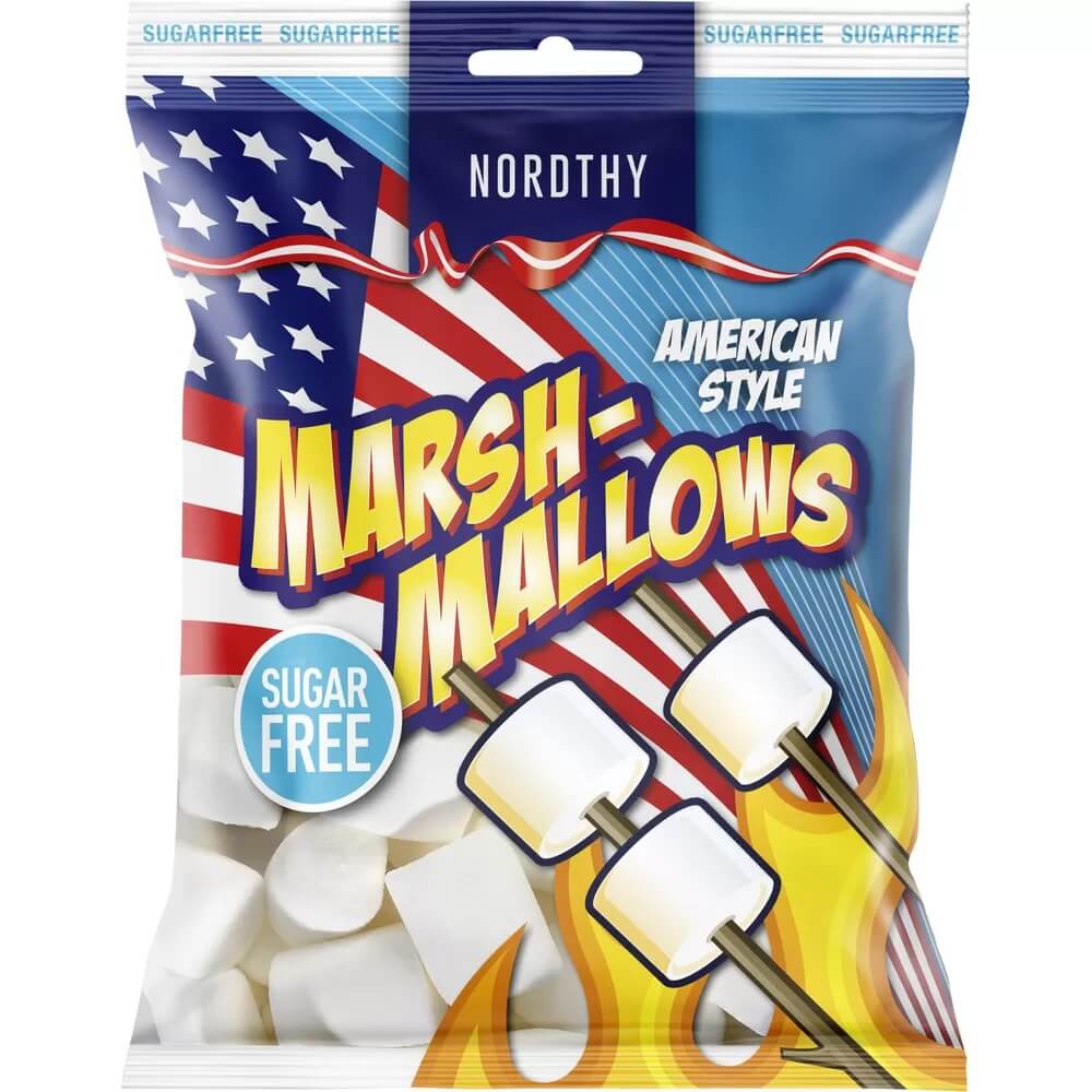 Läs mer om Nordthy Marshmallows Sockerfri 100g