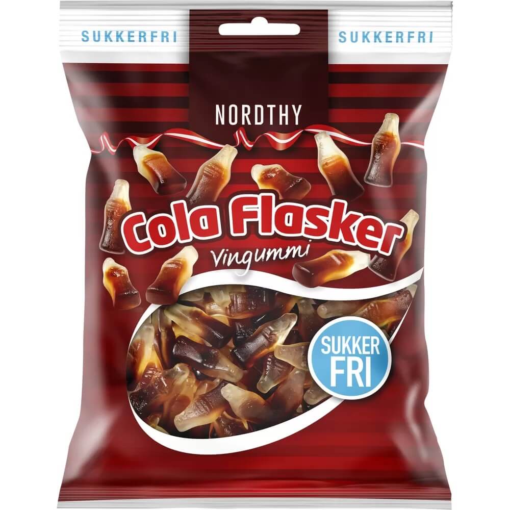 Läs mer om Nordthy Colaflaskor Sockerfri 80g