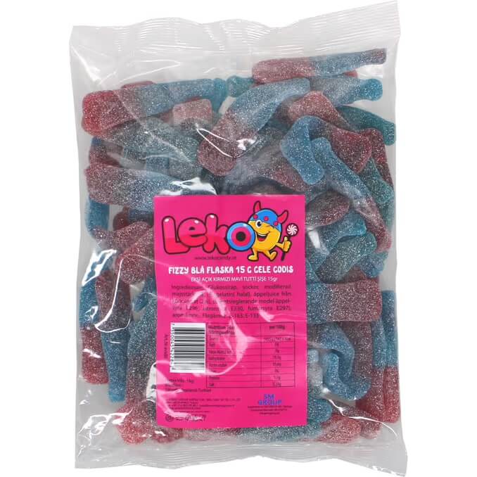 Leko Fizzy Blå Flaska 1kg | Godis | Gottegrisen