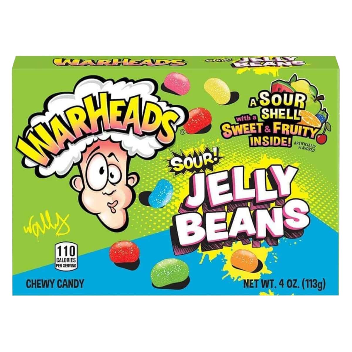 Läs mer om Warheads Sour Jelly Beans 113g