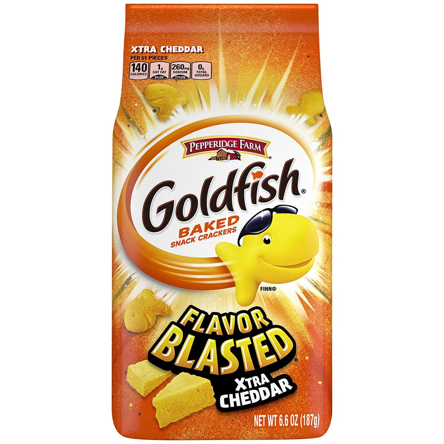 Läs mer om Goldfish Flavor Blasted Xtra Cheddar 187gram