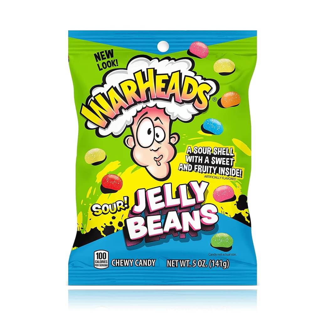 Läs mer om Warheads Sour Jelly Beans 142g