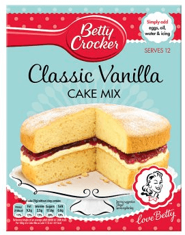 Läs mer om Betty Crocker Velvety Vanilla Cake Mix EU 425g