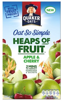 Quaker Oats So Simple Heaps of Fruit Apple & Cherry 289g