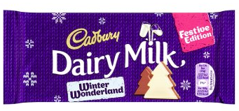 Läs mer om Cadbury Dairy Milk Winter Wonderland Chocolate Bar 100g