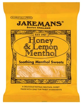 Jakemans Honey & Lemon Menthol Soothing Sweets 100g