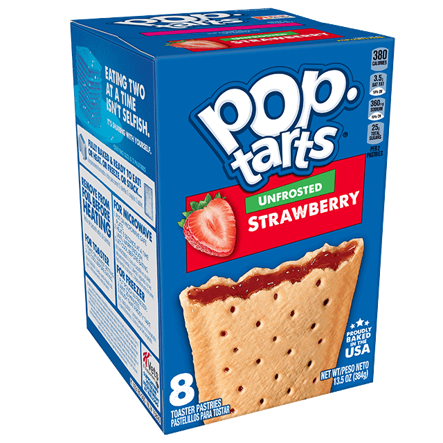Kelloggs Pop-Tarts Unfrosted Strawberry