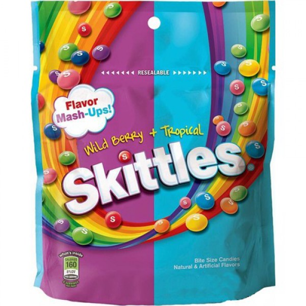 Läs mer om Skittles Mash Ups Wildberry & Tropical Peg Bag 204gram