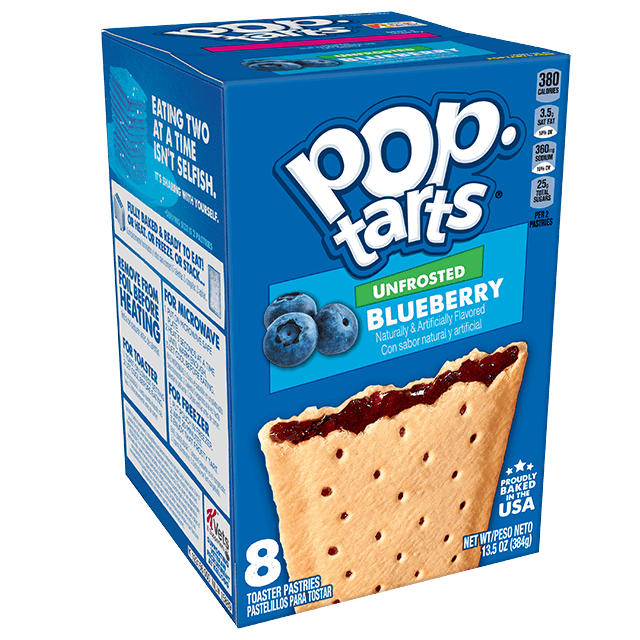 Kelloggs Pop-Tarts Unfrosted Blueberry