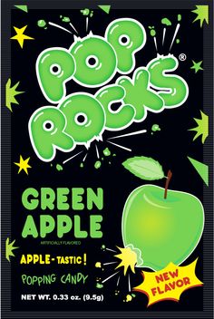 Läs mer om Pop Rocks Green Apple 9.5g