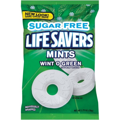 Lifesavers Wint O Green Sugar Free Bag 77.9gram