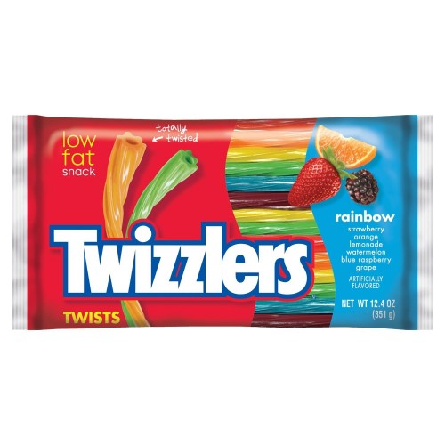 Läs mer om Twizzlers Rainbow Twists Big Bag 351g