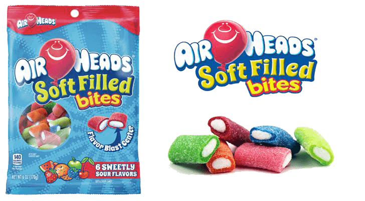 Airheads Soft Filled Bites Bag 170gram