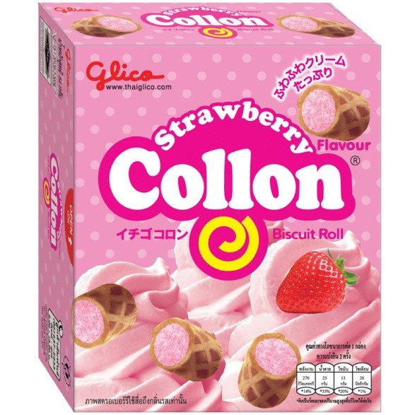 Läs mer om Glico Collon Strawberry Cream Biscuits 54g