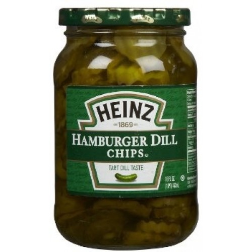 Läs mer om Heinz Sliced Hamburger Dill Chips 471ml