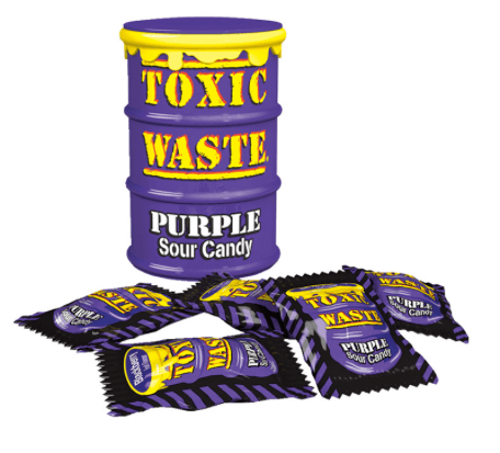 Läs mer om Toxic Waste Purple Drum Extreme Sour Candy