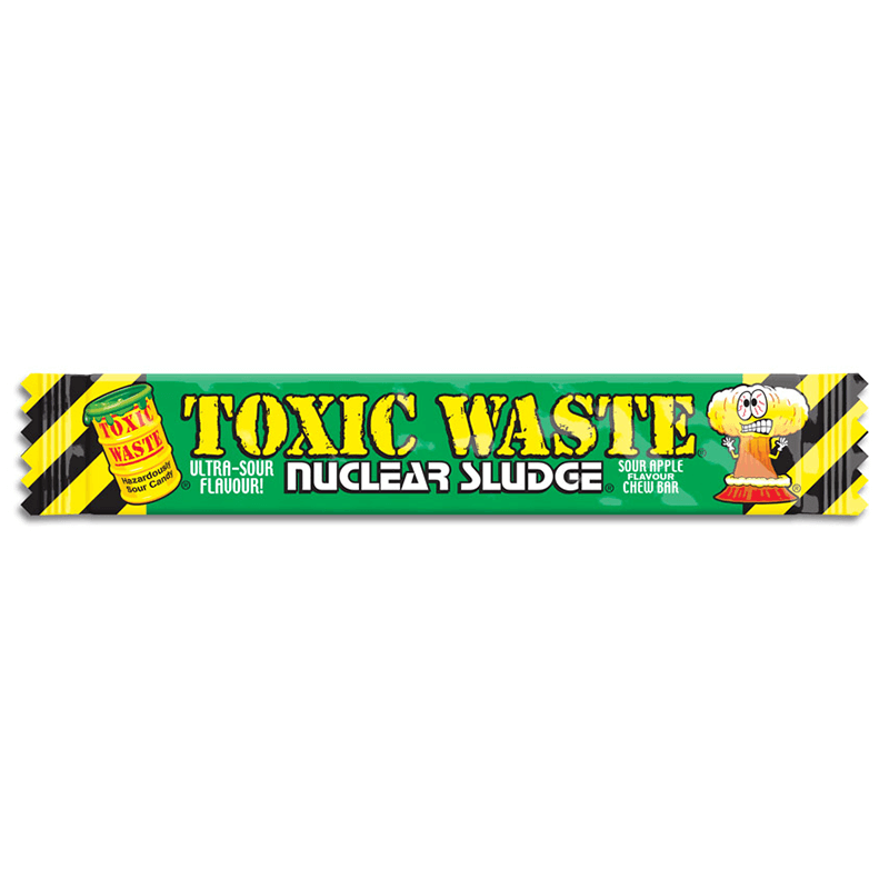 Toxic Waste Nuclear Sludge Chew Bar Sour Green Apple 20g
