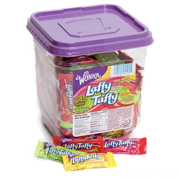 Läs mer om Assorted Laffy Taffy Minis Burk 1.4kg