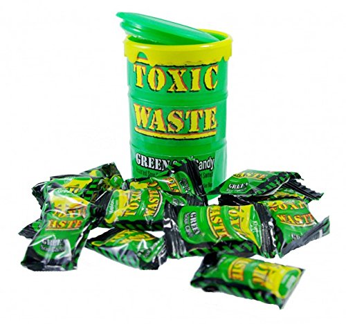 Toxic Waste Green Drum Extreme Sour Candy