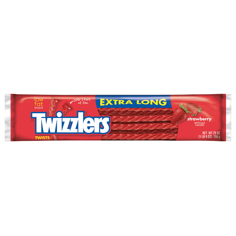 Läs mer om Twizzlers Jordugbb Twists EXTRA LONG 708g