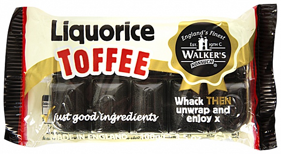 Läs mer om Walkers Liquorice Toffee Bar 100g