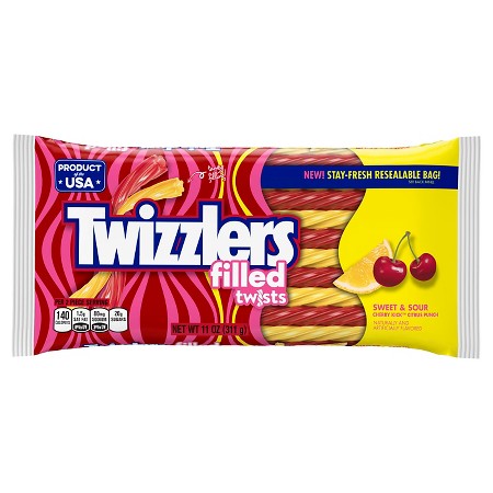 Läs mer om Twizzlers Sweet & Sour Candy Twists 311g