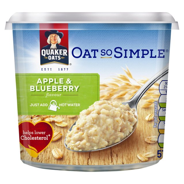 Läs mer om Quaker Oats So Simple Apple & Blueberry Flavour Pot 50g